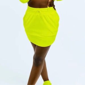 NWT Adidas Jeremy Scott Skirt in Solar Yellow, Size M